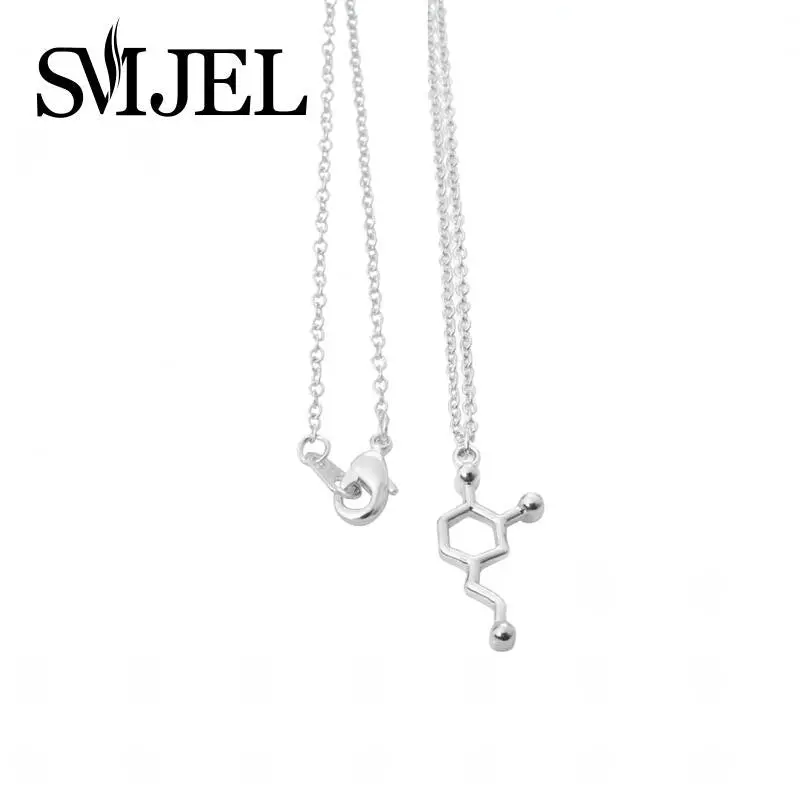 Trendy Gold And Silver Plated Simple Dopamine Necklaces My Romantic Chemical Necklaces N162 1
