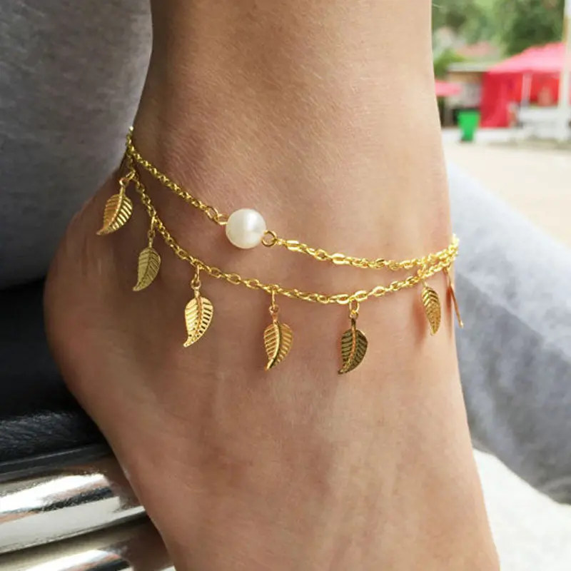 Trendy Gold Anklet Design Foot Chain Women Foot Jewelry Anklet Ankle Bracelet Golden Color Beach Tornozeleira Jewelry 1