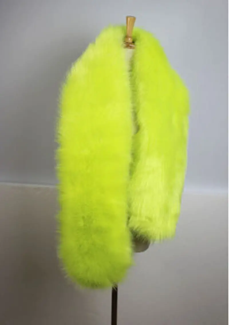 Trendy Hariy Shaggy Faux Fox Fur Warm Long Scarf Collar Women Faux Fur Collar Shawl Cap Scarves 16 Colors 1