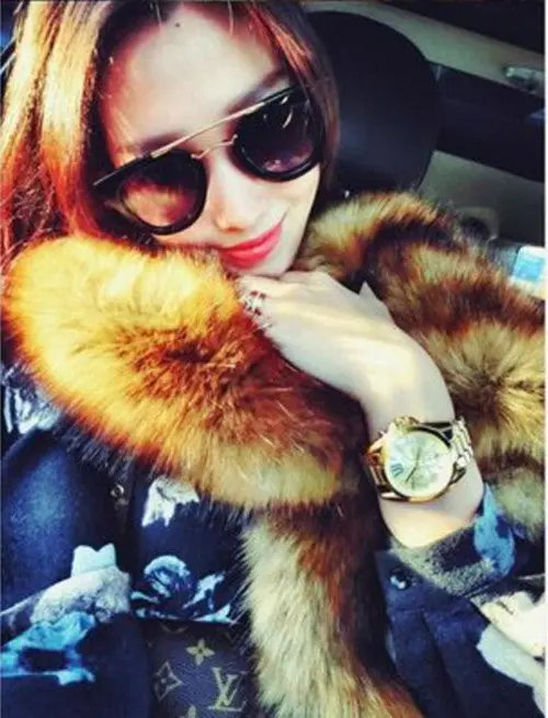 Trendy Hariy Shaggy Faux Fox Fur Warm Long Scarf Collar Women Faux Fur Collar Shawl Cap Scarves 16 Colors 12