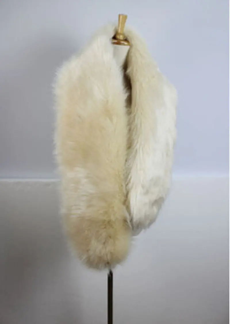 Trendy Hariy Shaggy Faux Fox Fur Warm Long Scarf Collar Women Faux Fur Collar Shawl Cap Scarves 16 Colors 14