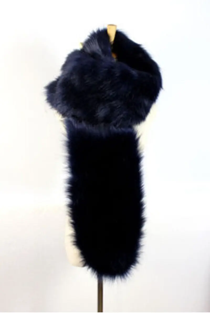 Trendy Hariy Shaggy Faux Fox Fur Warm Long Scarf Collar Women Faux Fur Collar Shawl Cap Scarves 16 Colors 4