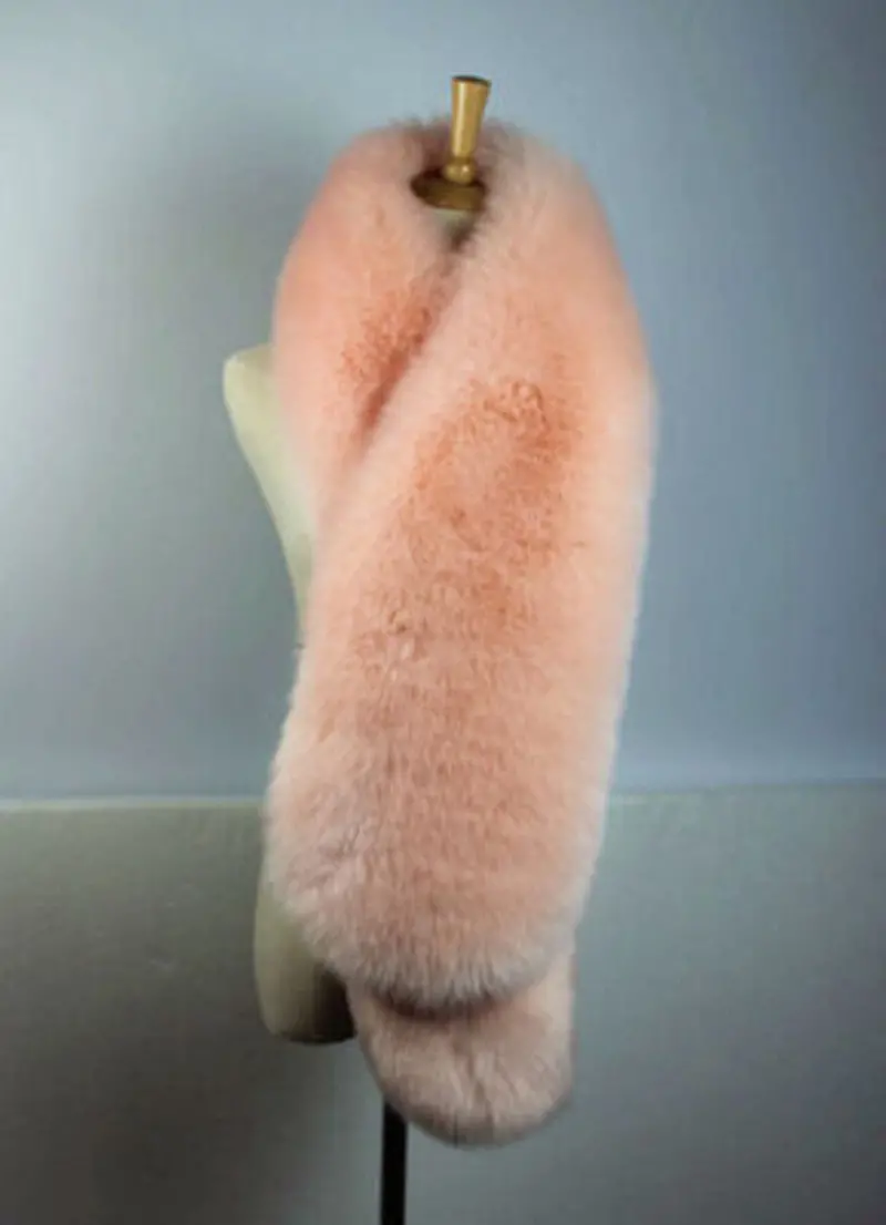 Trendy Hariy Shaggy Faux Fox Fur Warm Long Scarf Collar Women Faux Fur Collar Shawl Cap Scarves 16 Colors 8