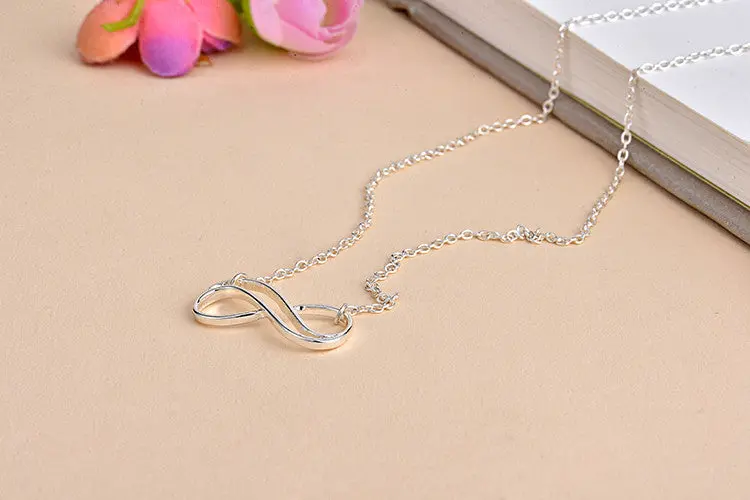 Trendy Infinite Necklace Simple Geometric Long Necklaces Style 10Pcs-N026 1