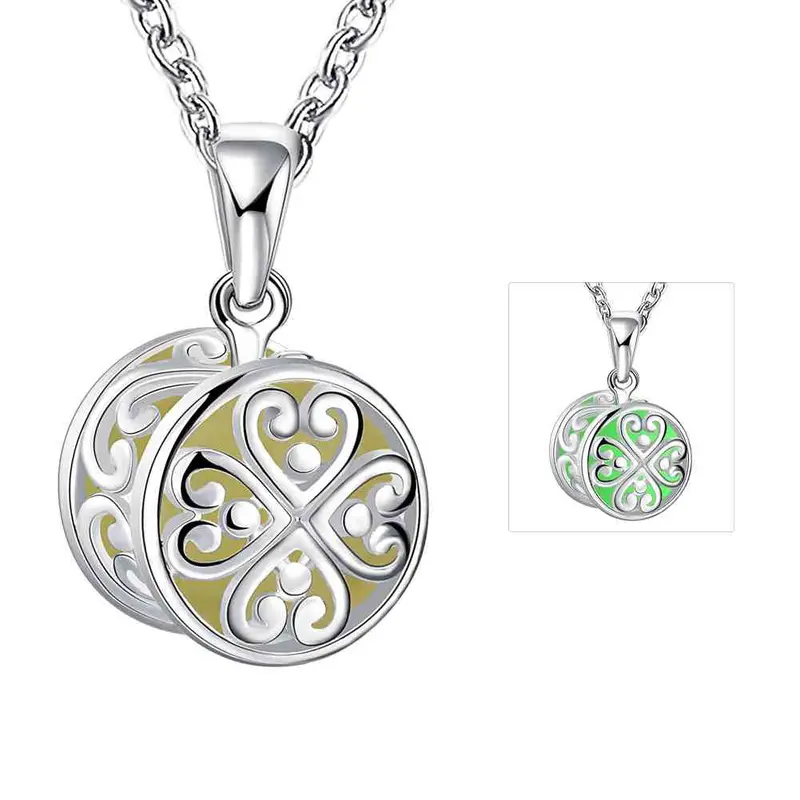 Trendy Nightlight Collares Necklaces & Pendants Hollow Round Flower Collier Jewerly Accessories Luyn 33 2