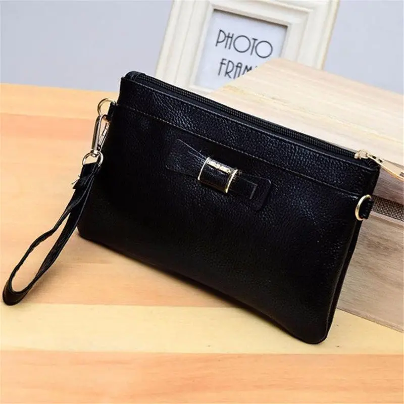 Trendy Party Women Bow Envelop Bag Leather Shoulder Bag Evening Messenger Bags Crossbody Hbag Clutch Purse Tote Women's Bols 1