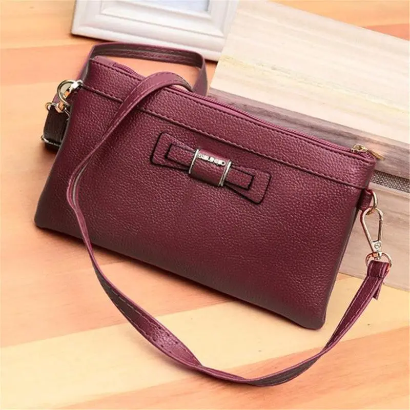 Trendy Party Women Bow Envelop Bag Leather Shoulder Bag Evening Messenger Bags Crossbody Hbag Clutch Purse Tote Women's Bols 4