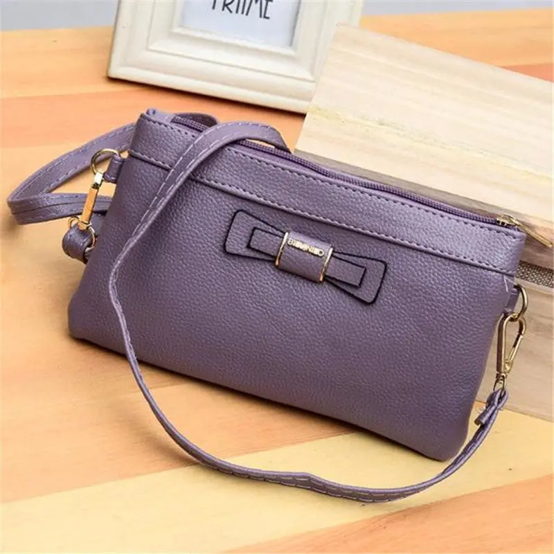Trendy Party Women Bow Envelop Bag Leather Shoulder Bag Evening Messenger Bags Crossbody Hbag Clutch Purse Tote Women's Bols 5