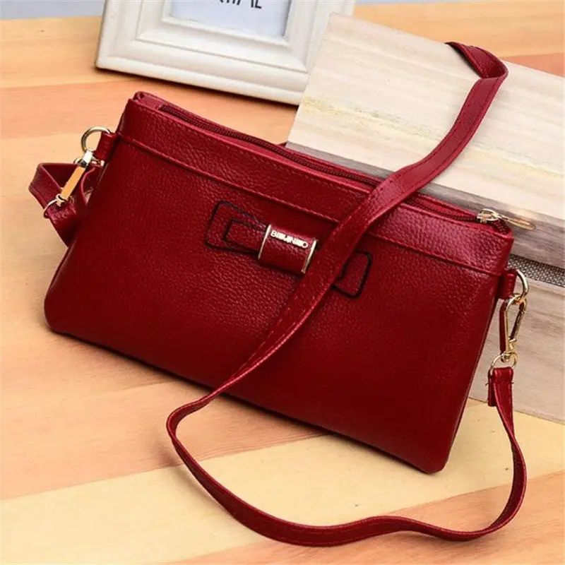 Trendy Party Women Bow Envelop Bag Leather Shoulder Bag Evening Messenger Bags Crossbody Hbag Clutch Purse Tote Women's Bols 6