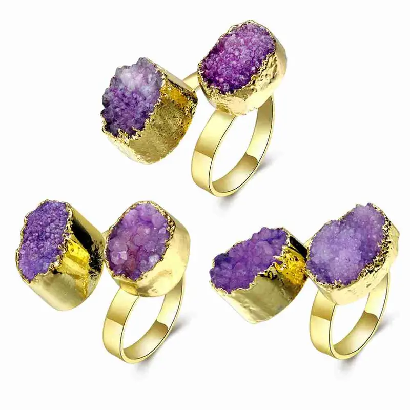 Trendy Quartz Crystal Rings For Men Crape Myrtle Flowers Bague Femme Bone283 1