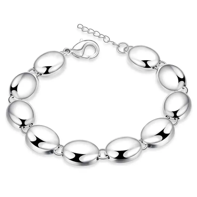 Trendy Silver Bracelet Men 14M Beads Bracelet Girl Jewelry Hbh 6 2