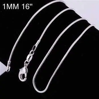 Trendy Silver Chains 1M 16-24Inch Snake Diy Smtc  8 1