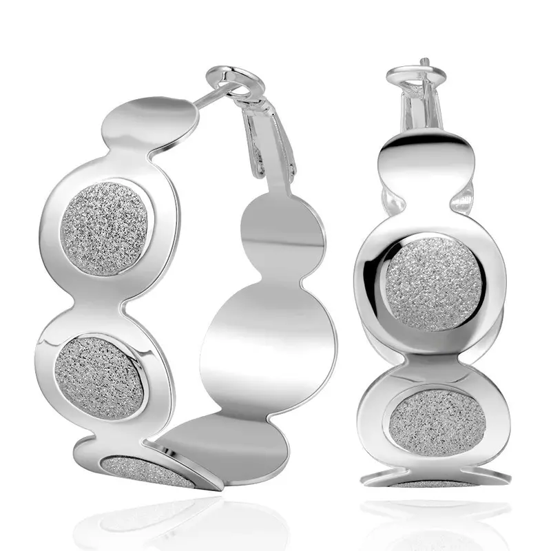 Trendy Silver Earing Style Hoop Kupe Jewelry European Style 2 2 2