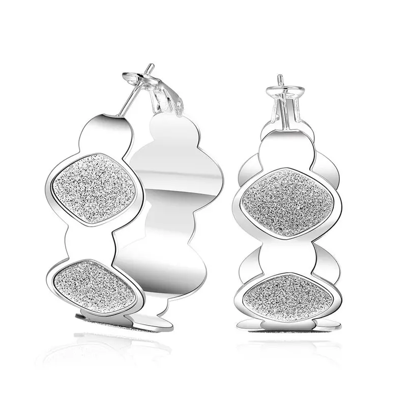 Trendy Silver Earing Style Hoop Kupe Jewelry European Style 2 2 3