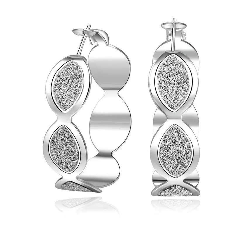 Trendy Silver Earing Style Hoop Kupe Jewelry European Style 2 2 5