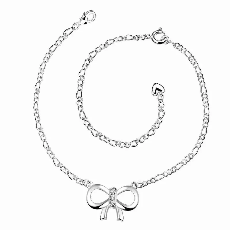 Trendy Silver Plated Anklet Front Line Foot Chain Horloge Hba 3 15