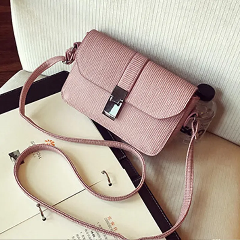 Trendy Women Plug Lock Leather Hbag Cross Body Single Shoulder Bag Women's Messenger Bags Clutch Purse Bolsas 3