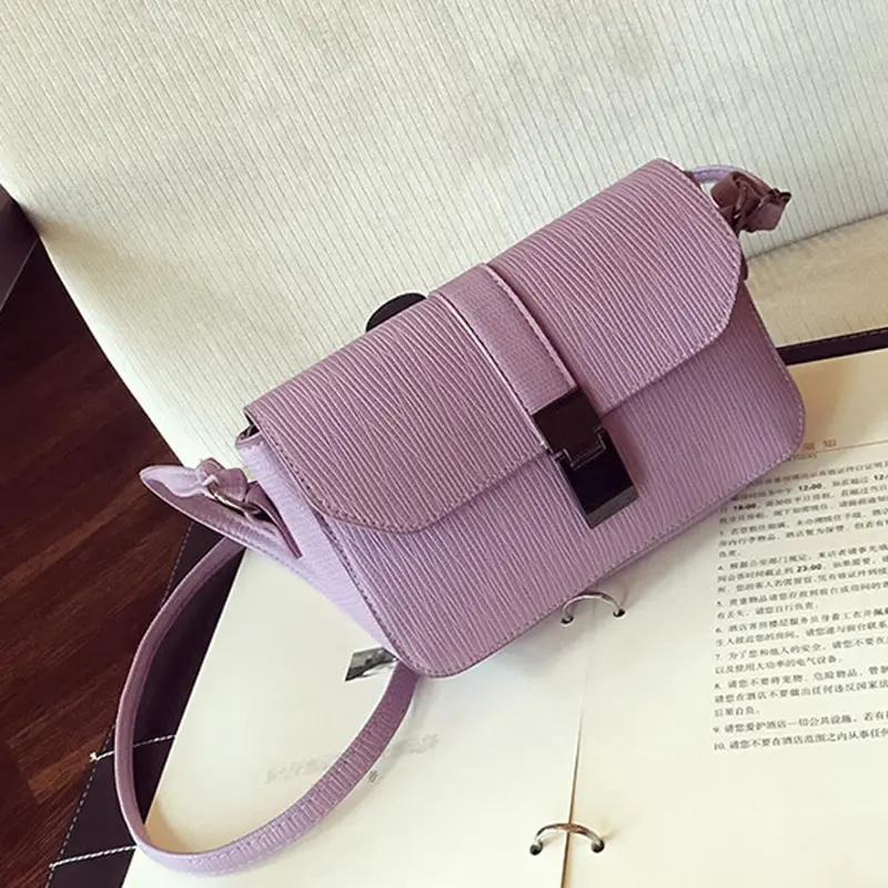 Trendy Women Plug Lock Leather Hbag Cross Body Single Shoulder Bag Women's Messenger Bags Clutch Purse Bolsas 4