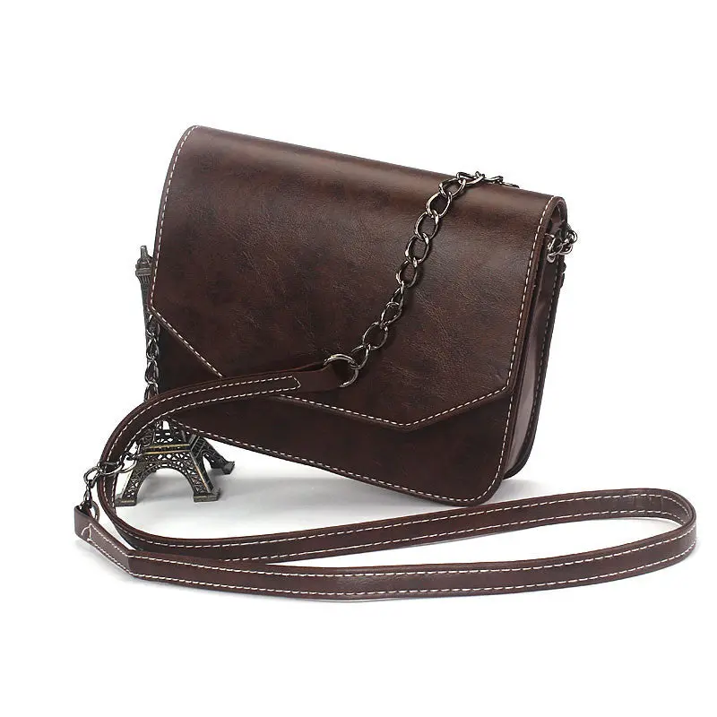 Trendy Women Retro Imitation Leather Shoulder Bag Satchel Hasp Hbag Messenger In Forward 3
