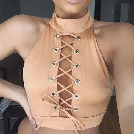 Trendy Women Tops Women Cross Strap Blouse Sexy Crop Tops Style Tank Woman Camisole Bandage Beach Tees 4