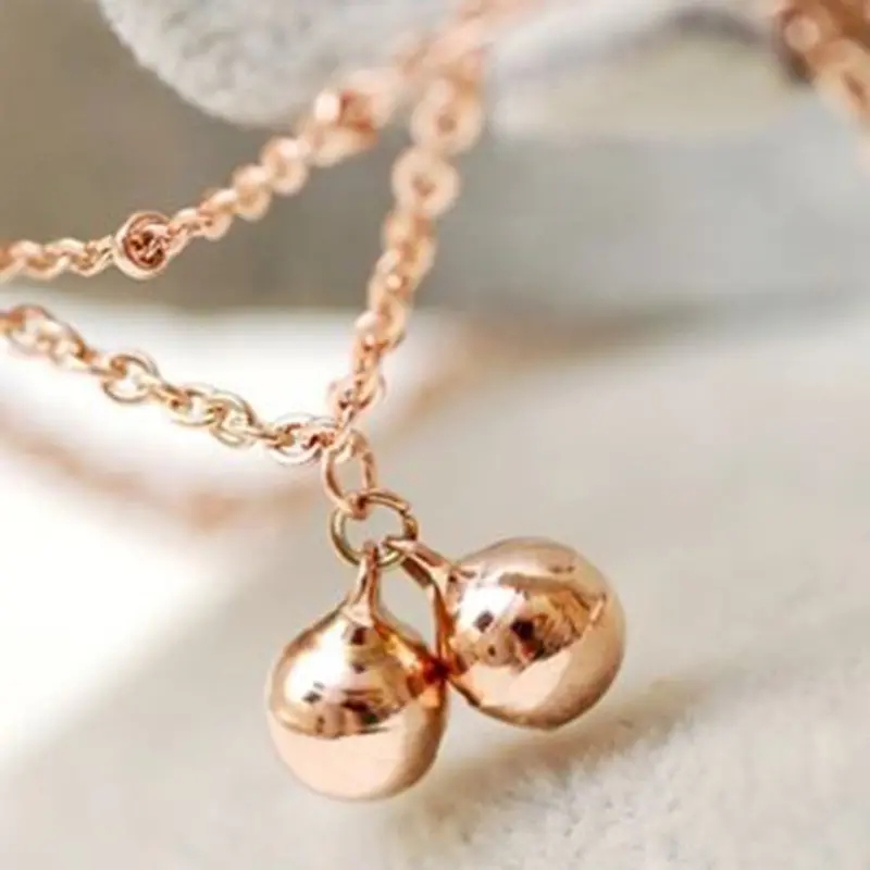 Trendyjewellery Sexy Beach Ankle Double Layer Golden Bell Chain Anklet Golden Color 2