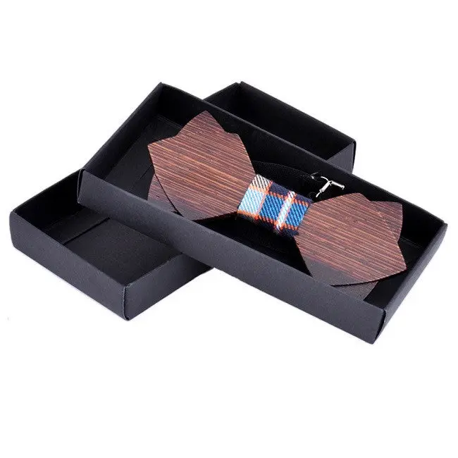 Trendynomal Suits Natural Wooden Bow Tie Britishpersonality Accessory Clothes All Match Geometric Design 2