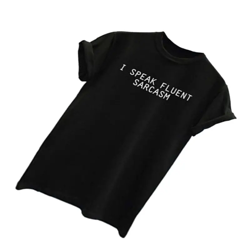 Trendyo Neck Letter Printed T Shirt Funny Letters Printed T-Shirt 7