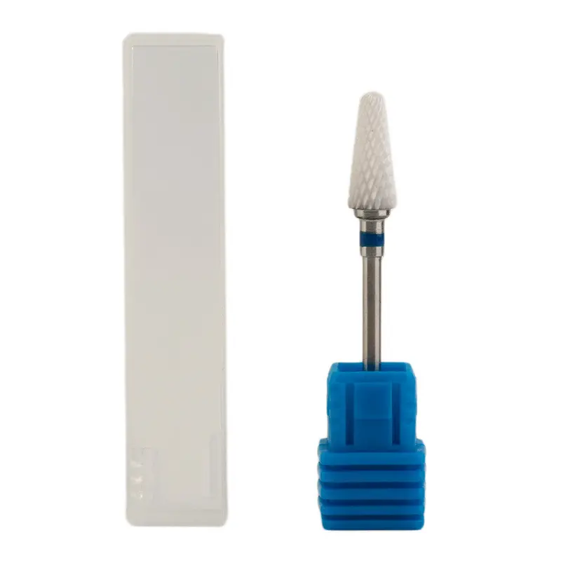 Triangle Head Ceramic Flame Bit Nail Drill Bit For Nail Art Machine For Dead Skin Nail File Polish Tool 1