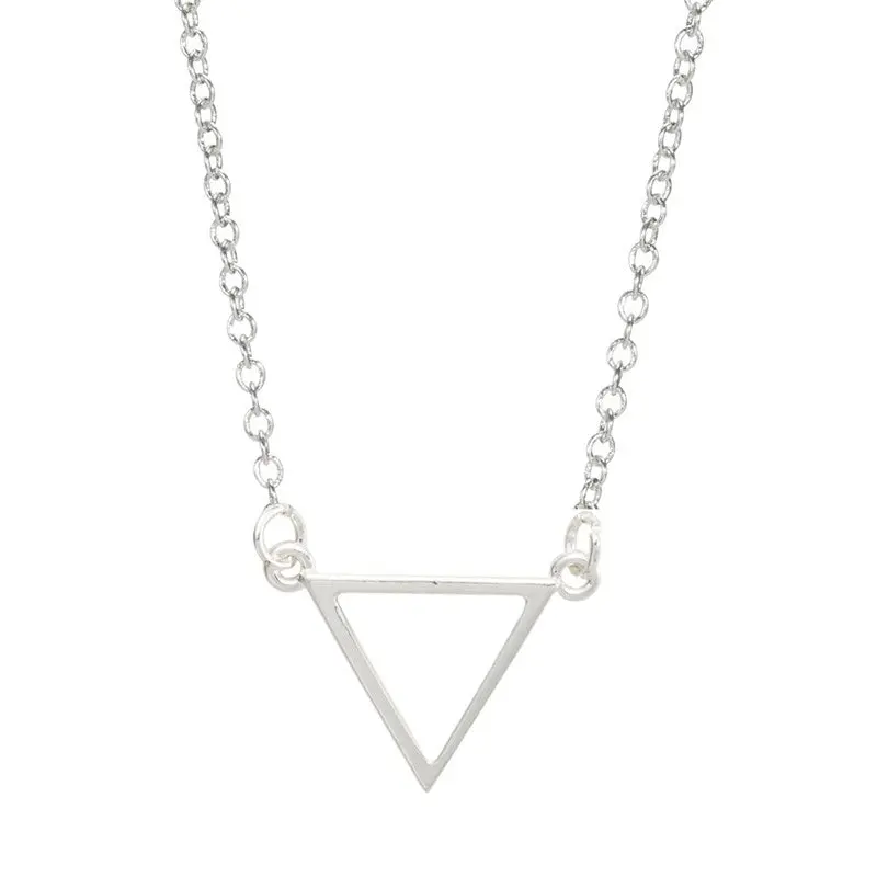 Triangle Necklace Geometric Shape Bridesmaids Gift Mothers Birthday 10Pcs-N068 1
