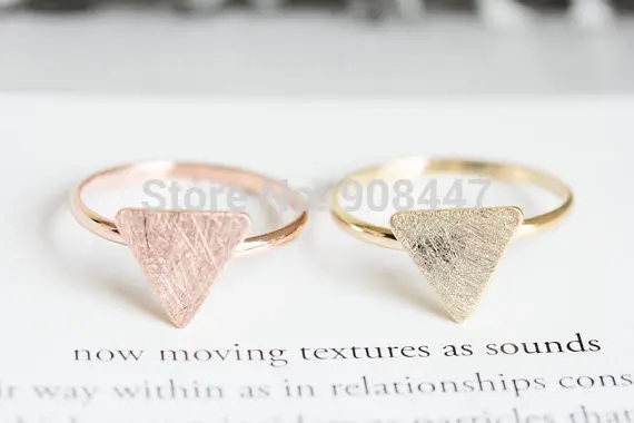 Triangle Plate Rings,Couple Rings, Vintage Style Geometric Rings R208 1