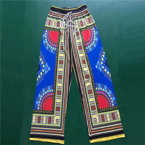 Tribal Print Flare Pants Women Boho Ethnic Wide Leg Palazzo Pants Trousers Plus Size Loose Pantalones Mujer 6 Colors 1