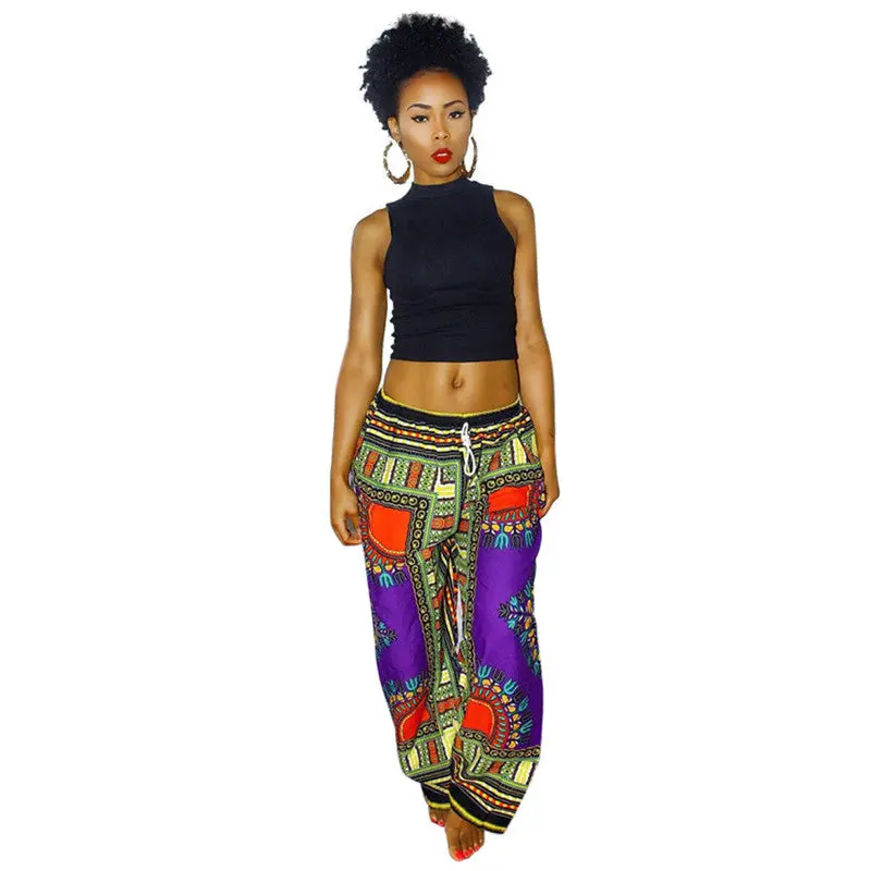 Tribal Print Flare Pants Women Boho Ethnic Wide Leg Palazzo Pants Trousers Plus Size Loose Pantalones Mujer 6 Colors 10