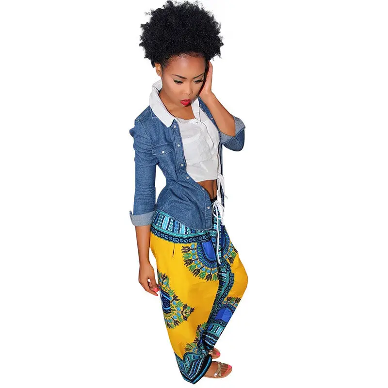Tribal Print Flare Pants Women Boho Ethnic Wide Leg Palazzo Pants Trousers Plus Size Loose Pantalones Mujer 6 Colors 11