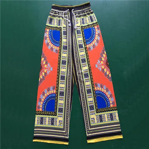 Tribal Print Flare Pants Women Boho Ethnic Wide Leg Palazzo Pants Trousers Plus Size Loose Pantalones Mujer 6 Colors 5