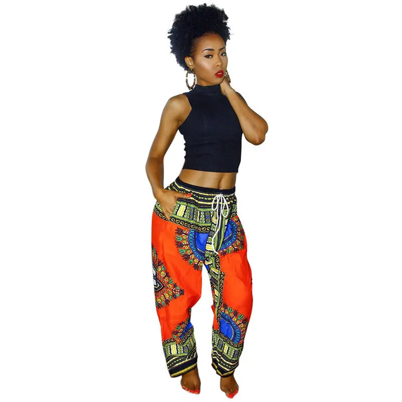 Tribal Print Flare Pants Women Boho Ethnic Wide Leg Palazzo Pants Trousers Plus Size Loose Pantalones Mujer 6 Colors 7