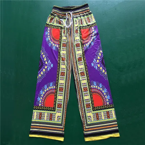Tribal Print Flare Pants Women Boho Ethnic Wide Leg Palazzo Pants Trousers Plus Size Loose Pantalones Mujer 6 Colors 9