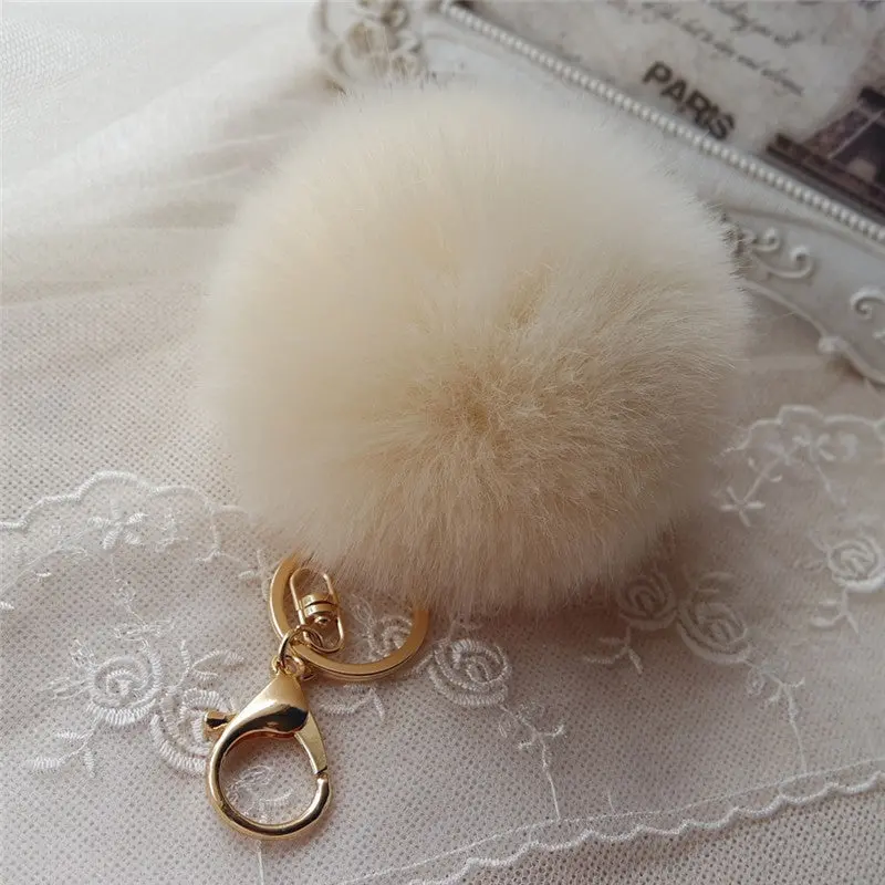 Trinket Keychain Pompons Keychains Fur Keychain Fluffy Key Chains For Cars Keyrings Trinkets Pom Pom Keychain Feida 1