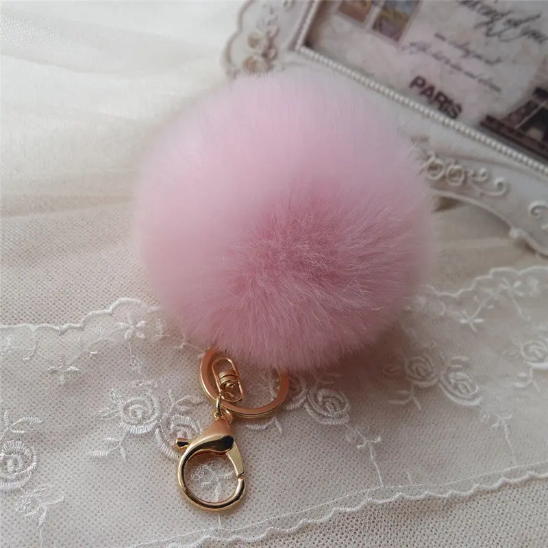 Trinket Keychain Pompons Keychains Fur Keychain Fluffy Key Chains For Cars Keyrings Trinkets Pom Pom Keychain Feida 10