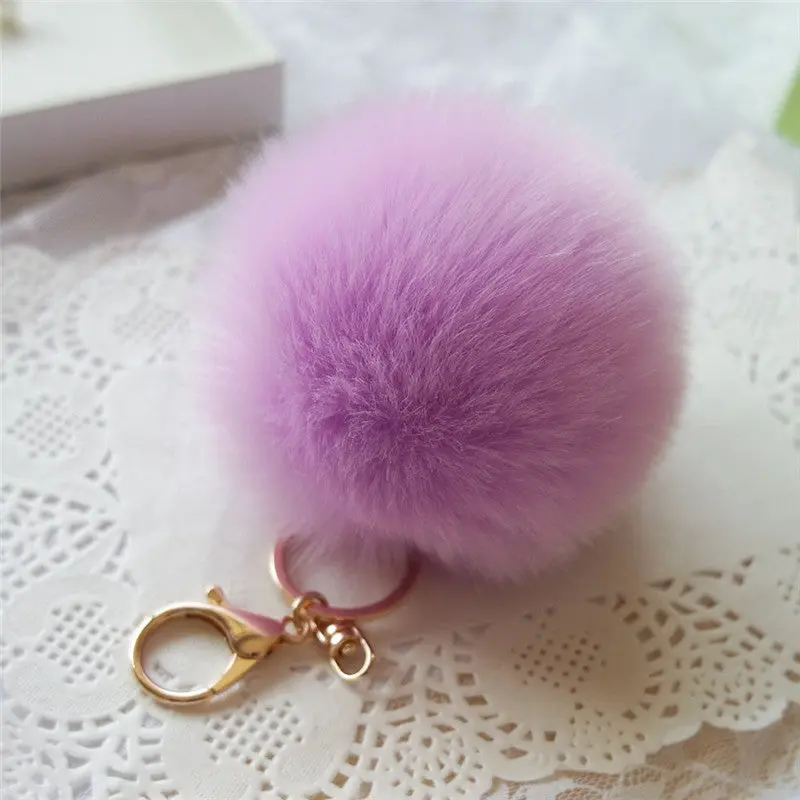 Trinket Keychain Pompons Keychains Fur Keychain Fluffy Key Chains For Cars Keyrings Trinkets Pom Pom Keychain Feida 11