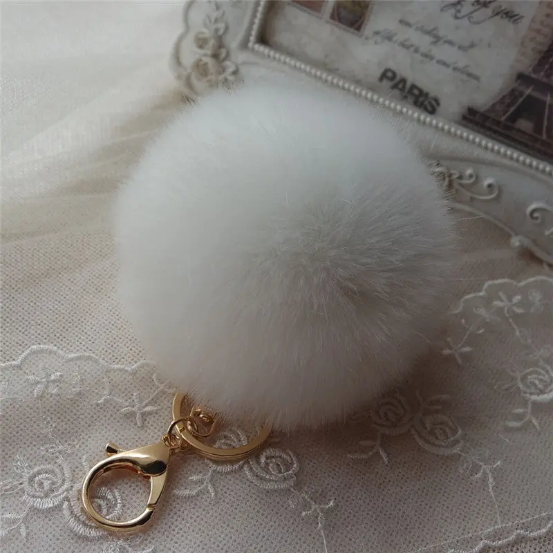 Trinket Keychain Pompons Keychains Fur Keychain Fluffy Key Chains For Cars Keyrings Trinkets Pom Pom Keychain Feida 13
