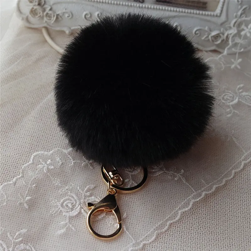 Trinket Keychain Pompons Keychains Fur Keychain Fluffy Key Chains For Cars Keyrings Trinkets Pom Pom Keychain Feida 2