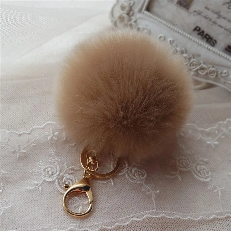 Trinket Keychain Pompons Keychains Fur Keychain Fluffy Key Chains For Cars Keyrings Trinkets Pom Pom Keychain Feida 3