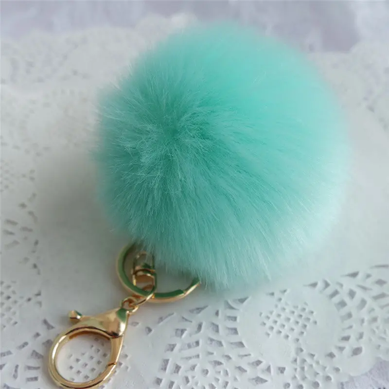 Trinket Keychain Pompons Keychains Fur Keychain Fluffy Key Chains For Cars Keyrings Trinkets Pom Pom Keychain Feida 5
