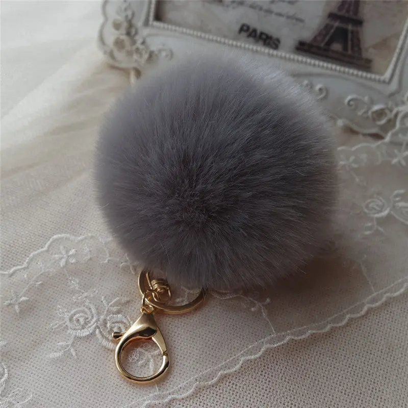 Trinket Keychain Pompons Keychains Fur Keychain Fluffy Key Chains For Cars Keyrings Trinkets Pom Pom Keychain Feida 6