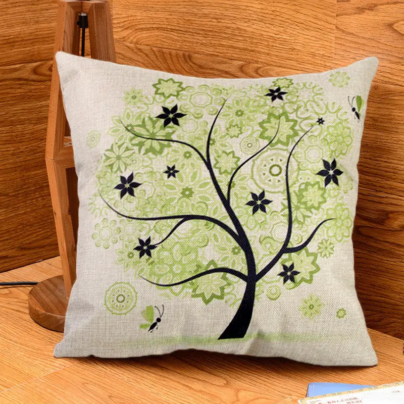 Tropic Tree Cushion Cover Cotton Linen Throw Pillow Cover Cushion Case Sofa Bed Decorative Pillows 84132 1