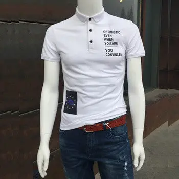Turn Down Collar Polo Shirts Casual Slim Fit Large Size Short Sleeved Polo Shirts Outwear Hombre 1
