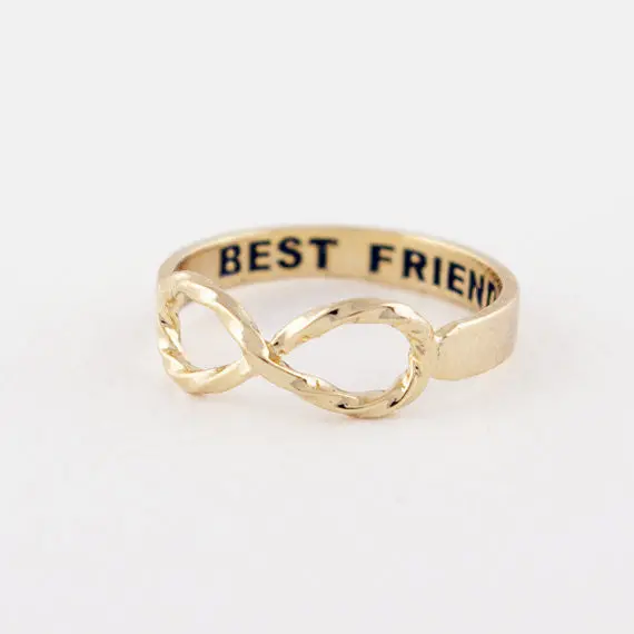 Twist Infinity Of Best Friends Ring Set Sister Rings O Jewelry Gold Silver Plated Friends Gifts 1