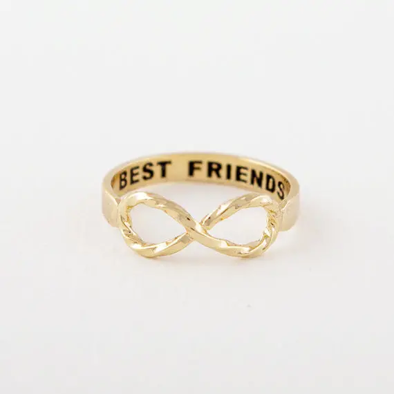 Twist Infinity Of Best Friends Ring Set Sister Rings O Jewelry Gold Silver Plated Friends Gifts 3