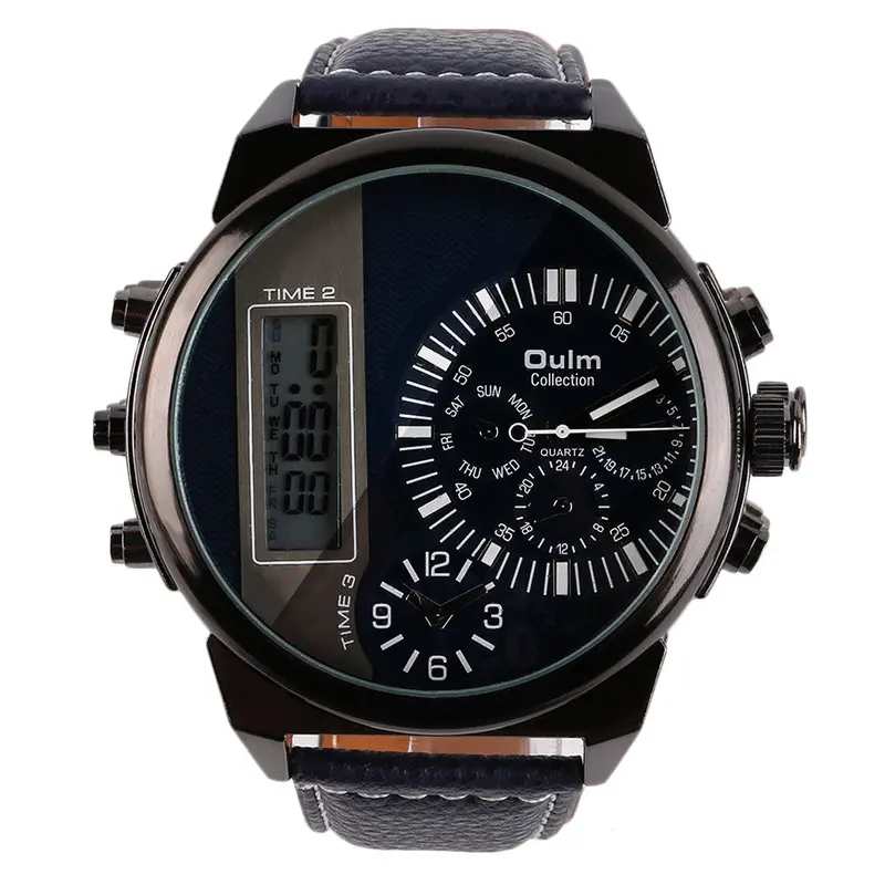 Two Analogue Business Casual Wrist Watch Clocks With Digital Display Wrist Watch 1