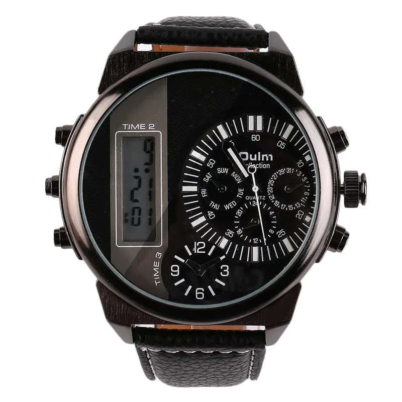 Two Analogue Business Casual Wrist Watch Clocks With Digital Display Wrist Watch 4
